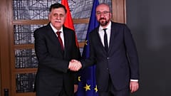 Libya UMH Başkanı Fayiz Serrac / AB Komisyonu Başkanı Charles Michel