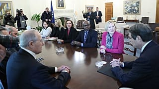 Ο Πρόεδρος της Δημοκρατίας Νίκος Αναστασιάδης με την Ειδική Αντιπρόσωπο του Γενικού Γραμματέα του ΟΗΕ Elizabeth Spehar
