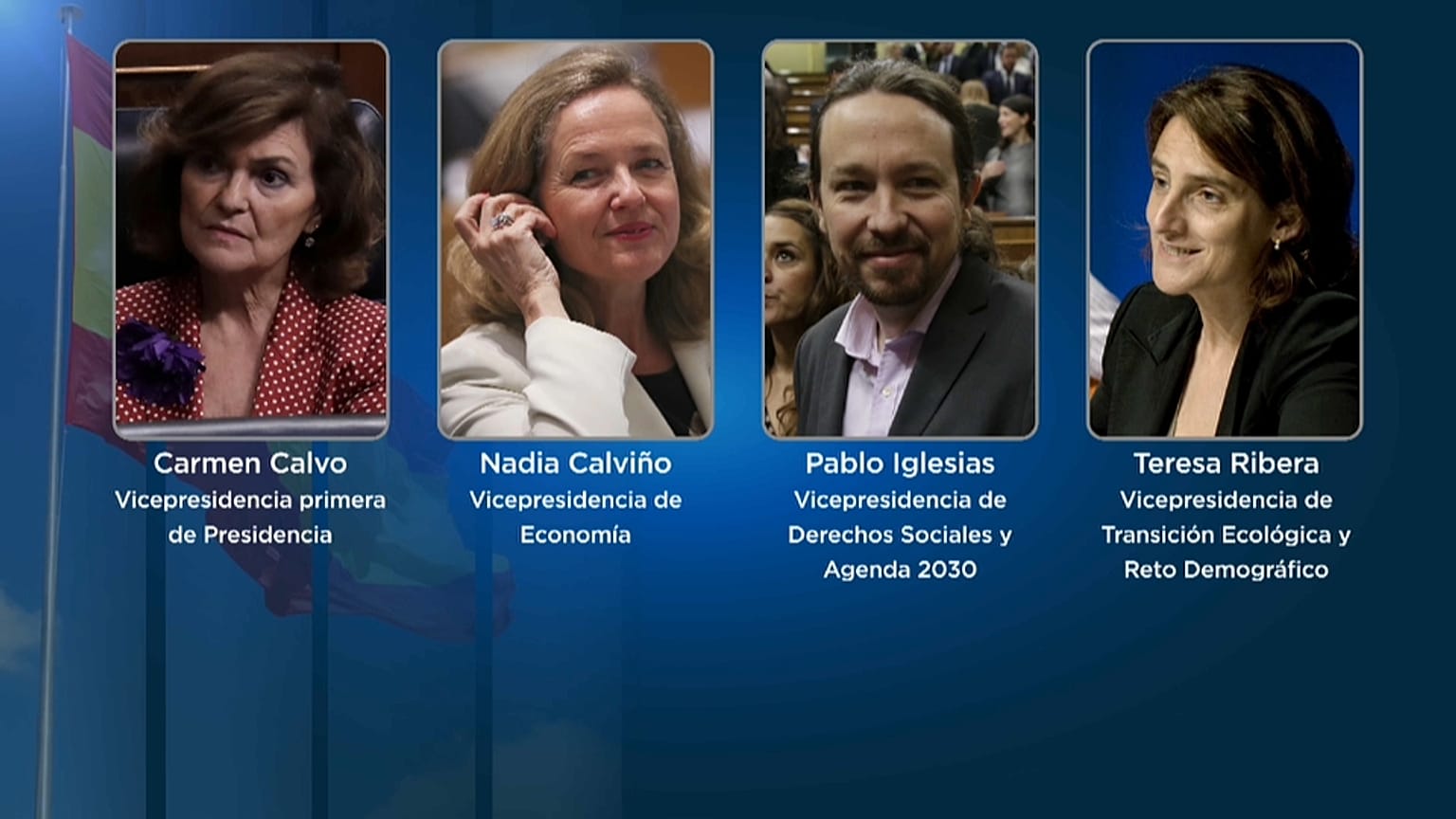 El Gobierno de España tendrá cuatro vicepresidencias, una de ellas para la líder de Unidas Podemos