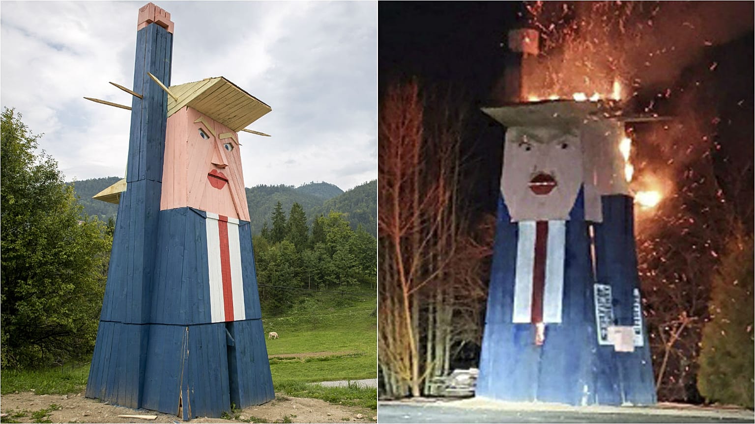 Der Holzbau brannte lichterloh