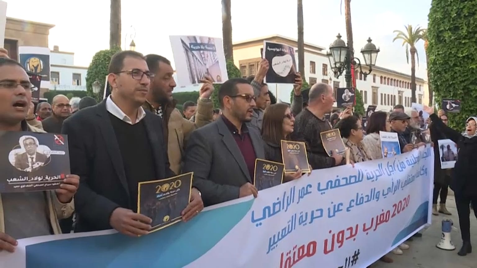 من تجمع ضد "حملة القمع" في الرباط 