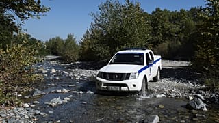An archive picture of a Greek police vehicle