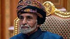 Sultan of Oman Qaboos bin Said al-Said sits during a meeting with the US secretary of state.