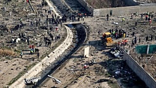 Lieu du crash du Boeing 737 de l'Ukrainian international Airlines, Sud-ouest de Téhéran, Iran