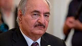 Le maréchal Haftar, le 14 aout 2017 à Moscou en Russie