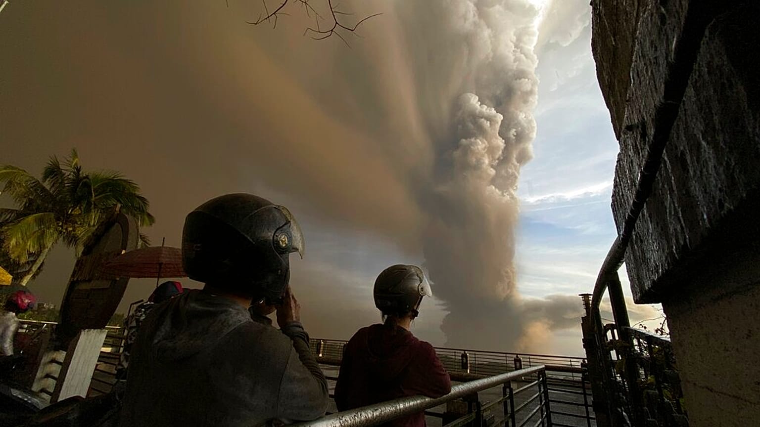 The Taal volcano in the Philippines erupted on Sunday,. 