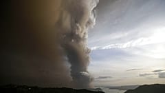 Taal volcano spews ash 
