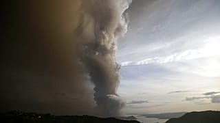 Taal volcano spews ash 