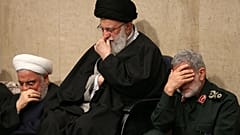 İran lideri Ali Hamaney, Tuğgeneral İsmail Kaani ve İran Cumhurbaşkanı Hasan Ruhani