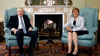 Scotland's First Minister Nicola Sturgeon with Prime Minister Boris Johnson