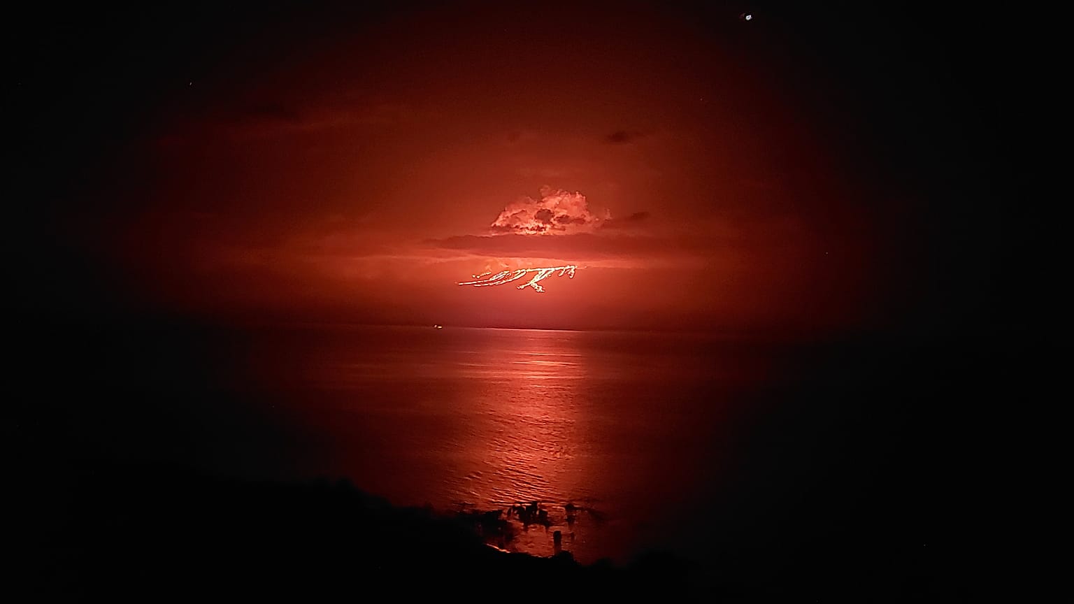 In this HO provided by Galapagos National Park, shows Volcan La Cubre eruption 