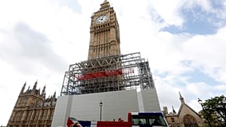 The Big Ben bell is due to sound the hour for the last time at noon on Aug. 21, 2017. File Thursday, August 3, 2017.