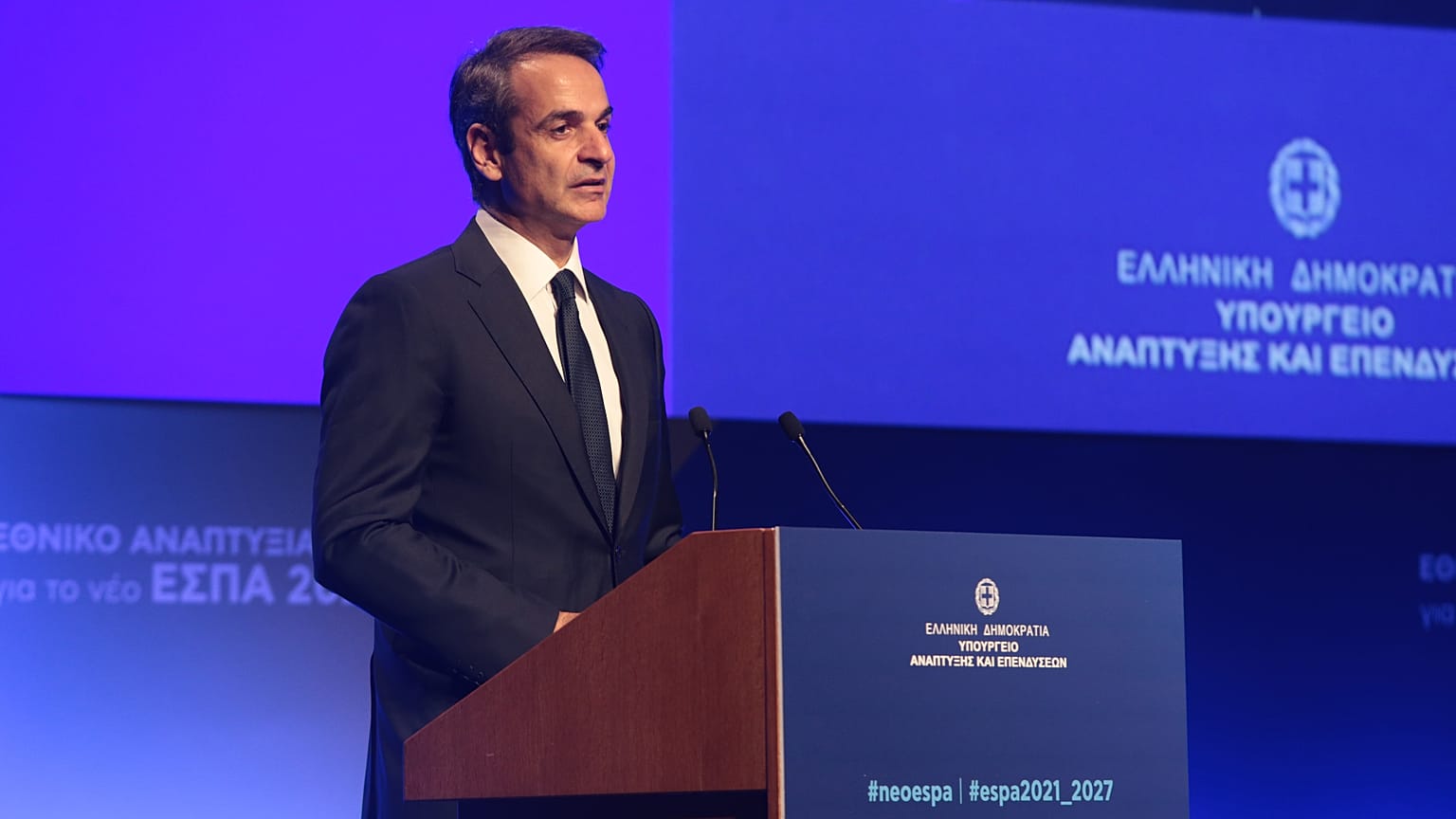 Ο Πρωθυπουργός Κυριάκος Μητσοτάκης μιλα στην συνεδρίαση του Εθνικού Αναπτυξιακού Συνεδρίου 