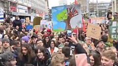 Watch: Greta Thunberg attends rally in Switzerland ahead of Davos