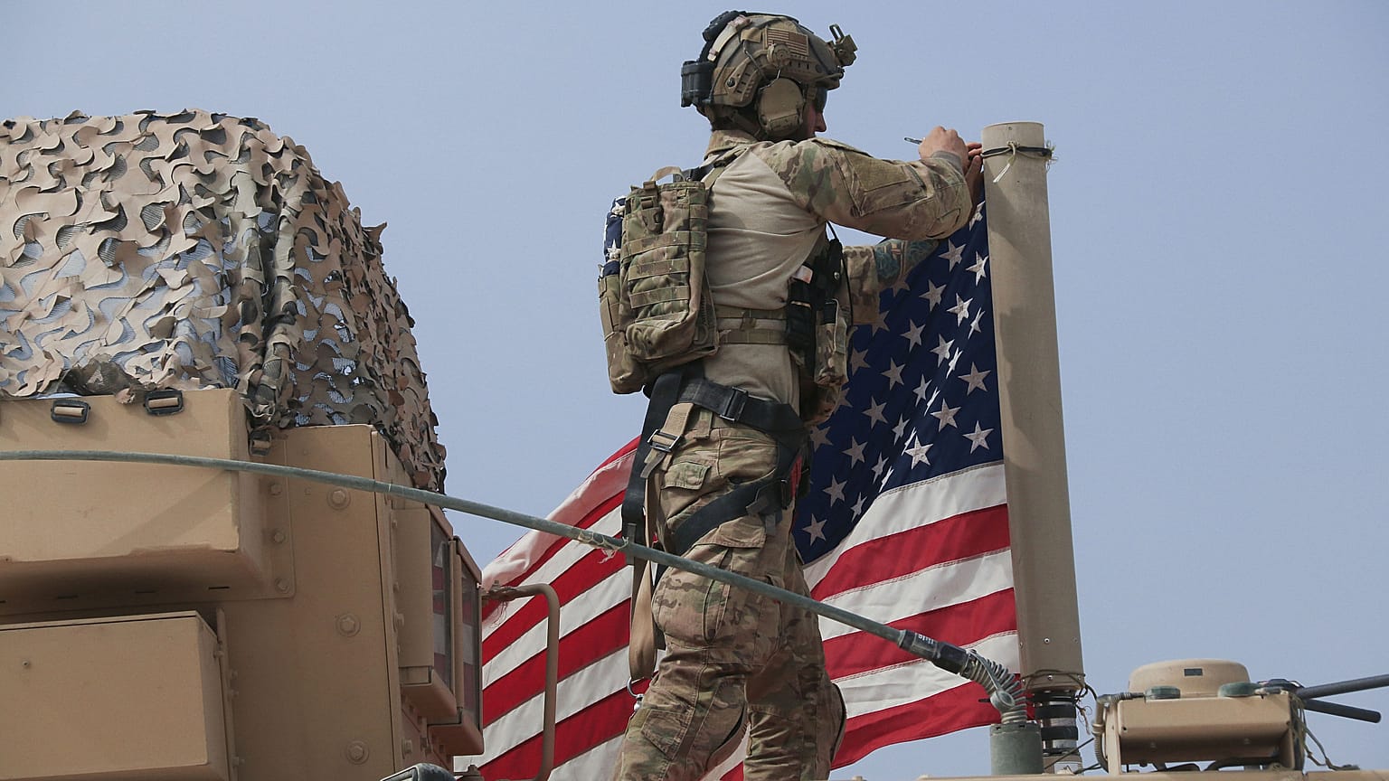 Orta Doğu'da görevli bir Amerikan askeri