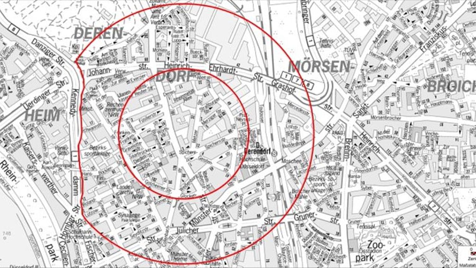 In Derendorf wurde eine tonnenschwere englische Weltkriegsbombe gefunden, die entschärft werden soll.