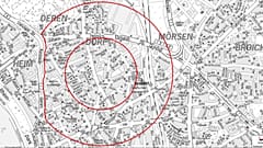 The authorities in Dusseldorf warned people to leave the area after the bomb was discovered