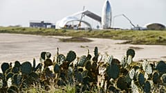 A view of the topography and construction site at Boca Chica, Texas at SpaceX's Starship Assembly Site Tuesday, Jan. 7, 2019, for the test vehicle known as Starship SN1.
