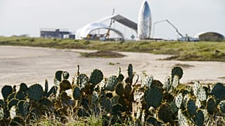 A view of the topography and construction site at Boca Chica, Texas at SpaceX's Starship Assembly Site Tuesday, Jan. 7, 2019, for the test vehicle known as Starship SN1.