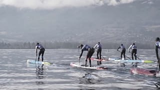 Stehpaddeln in Annecy: Kalt, nass und schnell