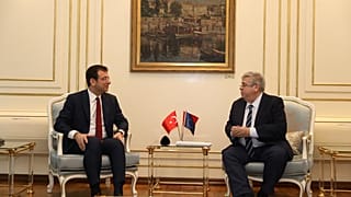 İBB Başkanı İmamoğlu, AP Türkiye Raportörü Amor'u konuk etti
