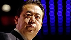 Meng Hongwei pictured in 2017 at the Interpol World Congress