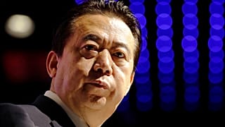 Meng Hongwei pictured in 2017 at the Interpol World Congress