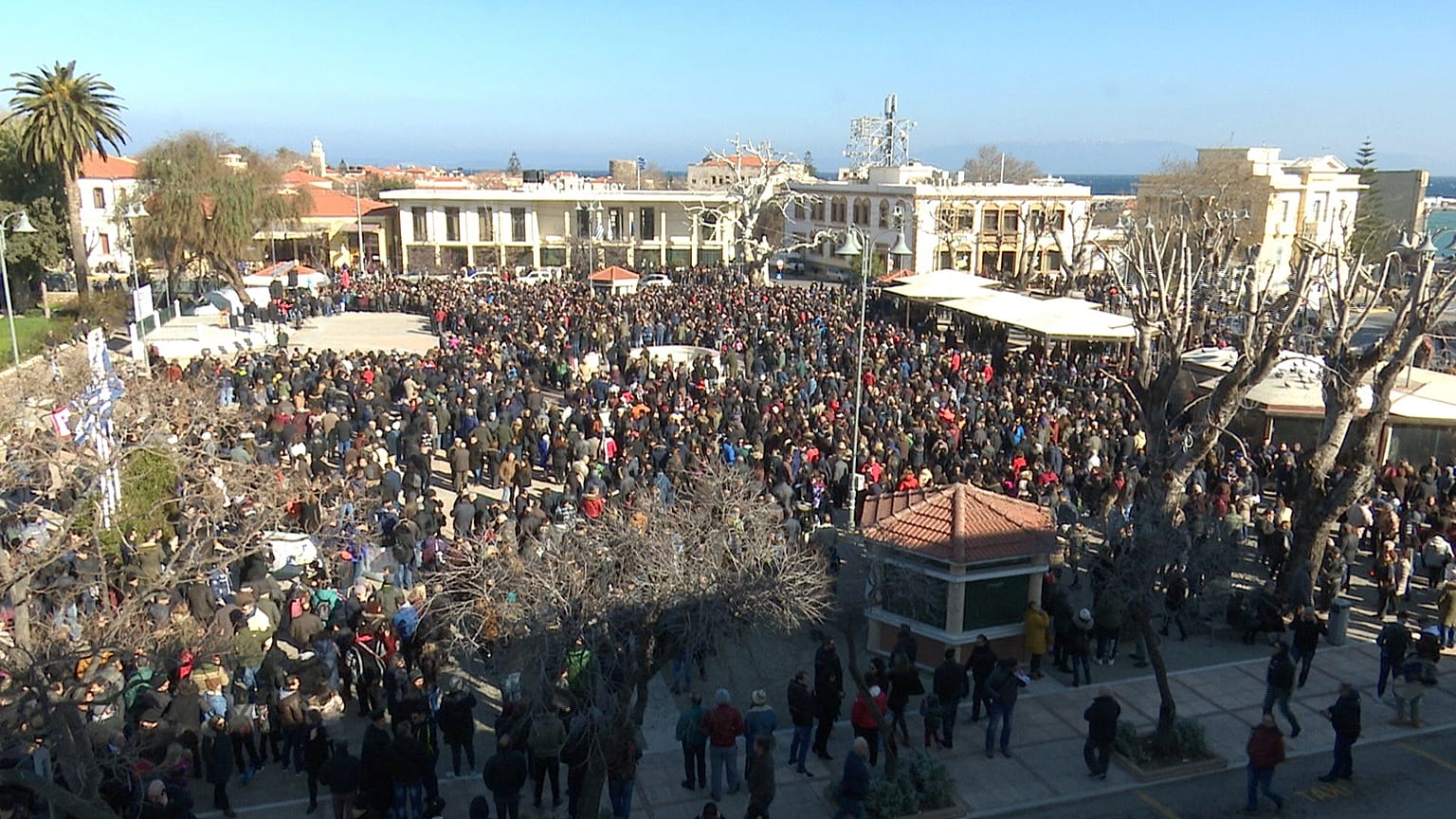 Χίος: Μαζική κινητοποίηση κατά του σχεδιασμού για το μεταναστευτικό