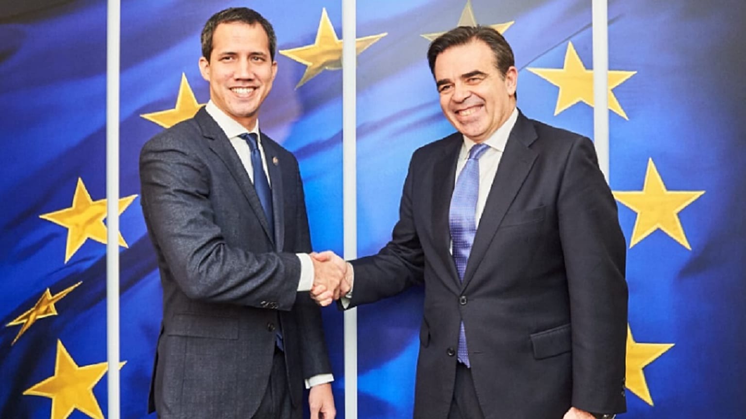 O αντιπρόεδρος της Επιτροπής, Μαργαρίτης Σχοινάς με τον πρόεδρο της Εθνοσυνέλευσης της Βενεζουέλας