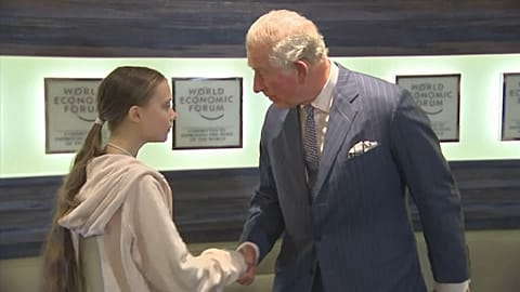 A Davos, rencontre Greta Thunberg - prince Charles