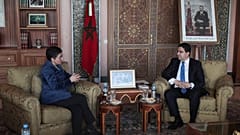 وزير الخارجية المغربي ناصر بوريطة خلال استقباله نظيرته الإسبانية أرنشا كونزاليز في الرباط. 2020/01/24