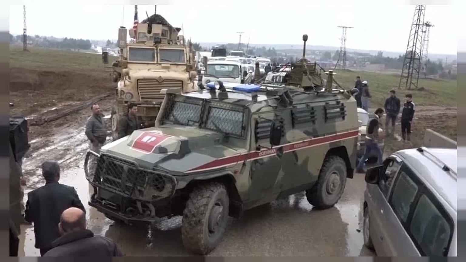 ABD zırhlıları Rus askeri aracını durdurdu