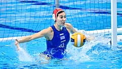 Goalkeeper Chrysoula Diamantopoulou of Greece 