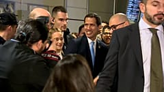 Juan Guaidó spricht vor Exilvenezolanern in Madrid
