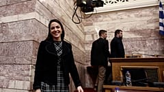 Η υφυπουργός Εργασίας και Κοινωνικών Υποθέσεων, αρμόδια για θέματα πρόνοιας και κοινωνικής αλληλεγγύης, Δόμνα Μιχαηλίδου 
