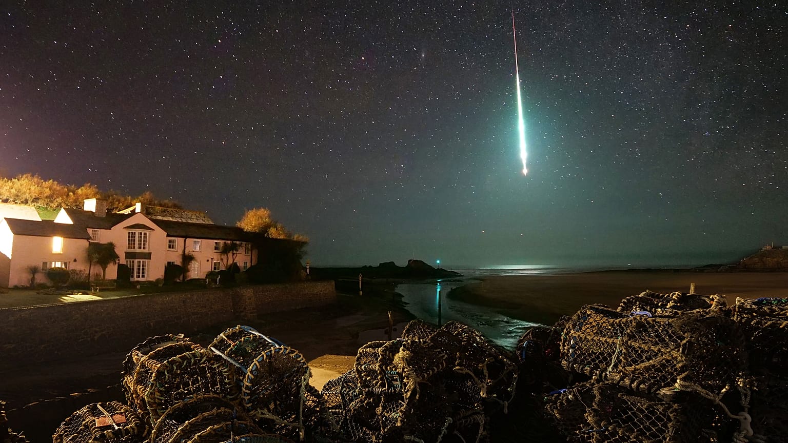 El meteorito entrando en la atmósfera el 21 de enero