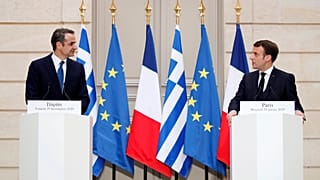 Yunanistan Başbakanı Kiryakos Miçotakis ve Fransa Cumhurbaşkanı Emmanuel Macron