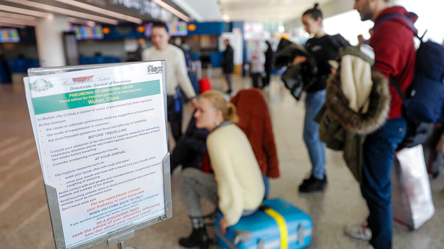  Fiumicino airport, Tuesday, Jan. 21, 2020. 