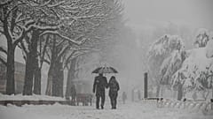 Seltenes Ereignis: Schnee in Istanbul