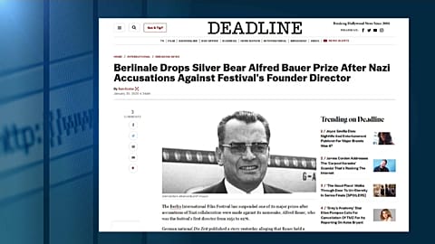 Berlin Film Festival suspends award after allegations its founder had Nazi links
