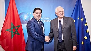 جوزيب بوريل الممثل السامي للاتحاد الأوروبي للشؤون الخارجية والسياسة الأمنية، و ناصر بوريطة وزير الخارجية المغربي