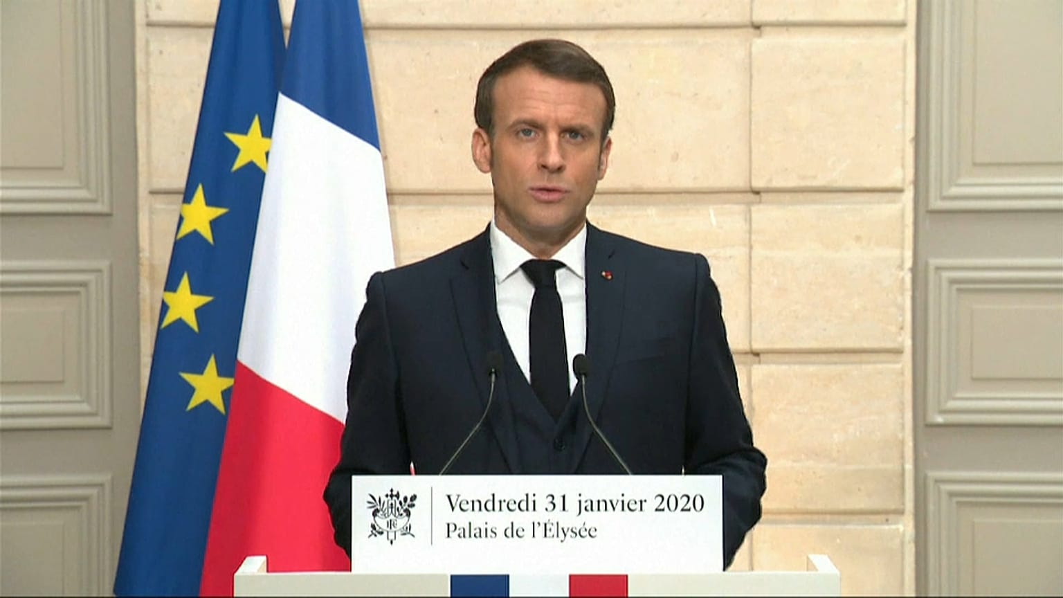 Emmanuel Macron took a parting shot at the 2016 Brexit referendum