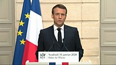 Emmanuel Macron took a parting shot at the 2016 Brexit referendum