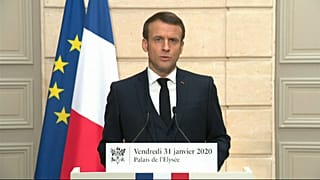 Emmanuel Macron took a parting shot at the 2016 Brexit referendum