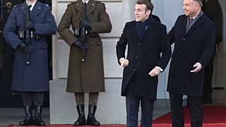 Emmanuel Macron et le président polonais Andrzej Duda à Varsovie - Lundi 3 février 2020