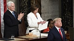 O final do discurso marcou a sessão do Estado da Nação de Donald Trump