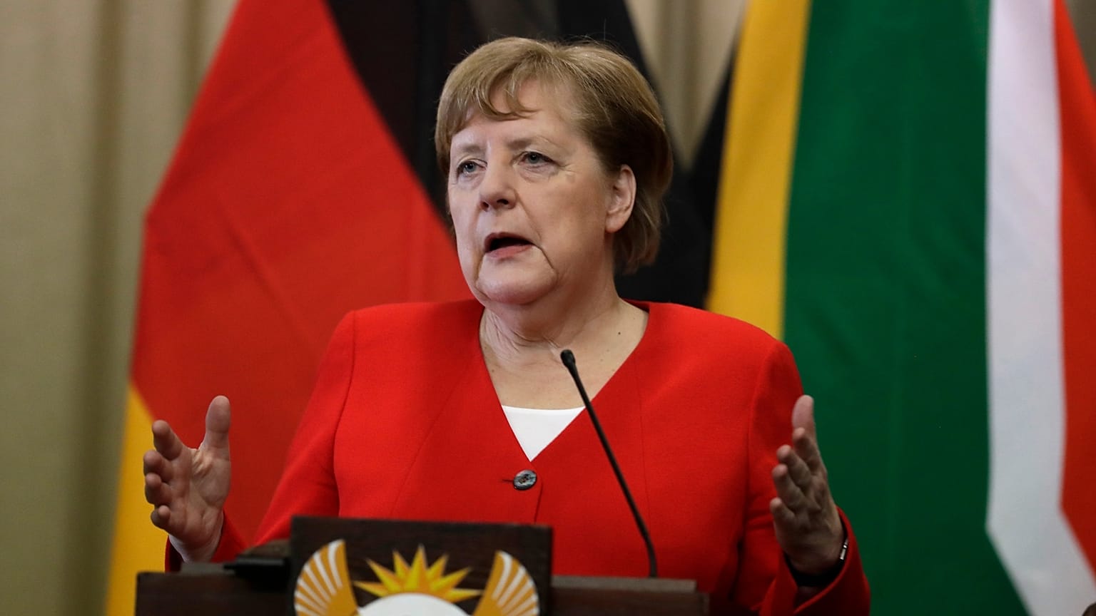 A német kancellár Dél-Afrikában reagált a türingiai szavazásra