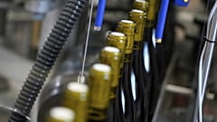 Bottles of wine are pictured in the Vinescence cellar in Saint Jean d'Ardieres, in the Beaujolais region, eastern France, in November 2019.