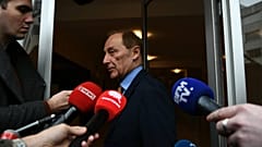 Former French Ice Sports Federation (FFSG) President Didier Gailhaguet as he announces his resignation to the press after a FFSG exceptional council in Paris on February, 8.