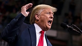 President Donald Trump speaks during a campaign rally at SNHU Arena, Monday, Feb. 10, 2020, in Manchester, N.H.